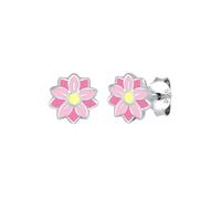 Elli Paar Ohrstecker »Kinder Blume Pastell Emaille 925 Sterling Silber«, Blume