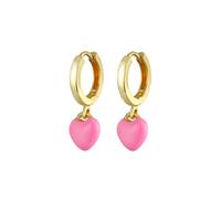 Elli Kinder Herz Creole Rosa Emaille Cute 925 Silber OneSize Damen