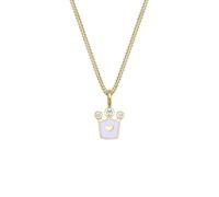 Elli Kinder Herz Krone 925 Silber, mit Kristallen von Swarovski® goldfarben Damen