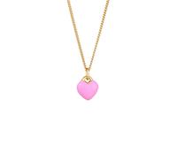 Elli Kinder Herz Rosa Emaille 925 Silber 40 Damen