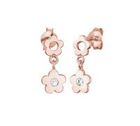 Elli Kinder Ohrhänger Blume Blüte 925 Silber, mit Kristallen von Swarovski® rosefarben Damen