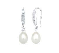Elli Klassisch Süßwasserzuchtperle Zirkonia 925 Silber OneSize Damen