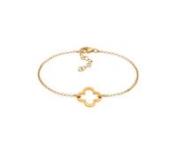 Elli Kleeblatt Cut-Out Design Glück Talisman 925 Silber goldfarben Damen