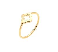 Ring Kleeblatt Glücksbringer Luck 925 Sterling Silber Elli Gold 52 (Artikelnummer: 4N961/60X52)