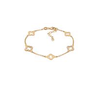 Elli Kleeblatt mit Zirkonia Weiß 925 Sterling Silber goldfarben Damen