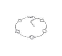 Elli Kleeblatt mit Zirkonia Weiß 925 Sterling Silber silberfarben Damen