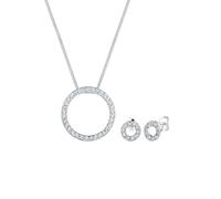 Elli Ohrring und Ketten Set »0910762717, Kreis« (Set, 4-tlg), mit Swarovski® Kristallen