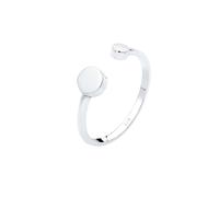 Elli Fingerring »Kreis Geo Look Verstellbar Offen Basic 925 Silber«, Geo