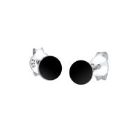 Elli Kreis Geo Trend Basic 925 Sterling Silber Schwarz Damen
