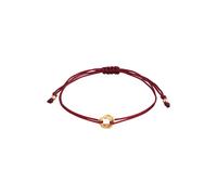 Elli Armband Kreis Verschlungen Rund Textilband 925 Silber, rot Dunkelrot