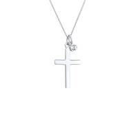 Elli Kette mit Anhänger »Kreuz Religion Kristalle 925 Silber«, Kreuz