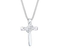 Elli Halskette Damen Kreuz Religion mit Kristallen in 925 Sterling Silber