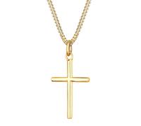 Elli Kreuz Basic 925 Silber goldfarben Damen