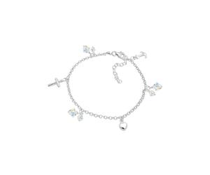 Elli Kreuz Herz Anker 925 Silber vergoldet, mit Kristallen von Swarovski® 19 Damen