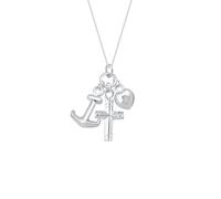 Elli Kreuz Herz Anker Glaube Liebe 925 Sterling Silber silberfarben Damen