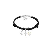 Armband Kreuz Herz Anker Kristalle 925 Silber Elli Schwarz 5I355/20X001