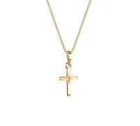 Elli Kette mit Anhänger »Kreuz Religion Stern Details 925 Silber«, Kreuz, Gold