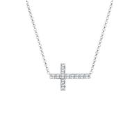 Elli Halskette Damen Kreuz Anhänger Elegant mit Swarovski® Kristallen aus 925 Sterling Silber