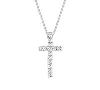 Elli Kreuz Weiß 925 Sterling Silber, mit Kristallen von Swarovski® 45 Damen