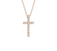 Elli Kreuz Weiß 925 Sterling Silber, mit Kristallen von Swarovski® 45 Damen