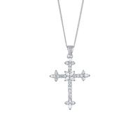 Elli Kreuz Zirkonia Marquise 925 Sterling Silber silberfarben Damen