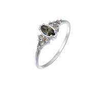 Elli Kristalle Schwarz Marquise Verlobung 925 Silber 52 Damen