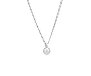 Elli Kugel Geo Look Panzerkette 925 Silber silberfarben Damen