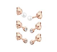 Elli Kugel Perle Set 925 Silber, mit Kristallen von Swarovski® rosefarben Damen
