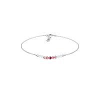 Elli Fußschmuck Damen Fußkettchen Kugel Anhänger Modern mit Kristalle aus 925 Sterling Silber