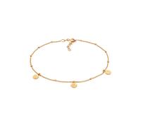 Elli Kugelkette Plättchen 925 Silber goldfarben Damen