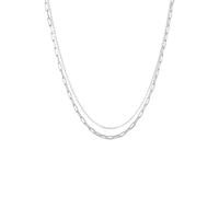 Elli Collierkettchen »Layer Glieder Oval Basic Chain Optik 925 Silber«, silberfarben