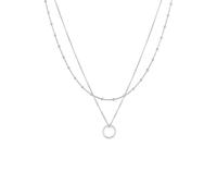 elli. Halskette Layer Kugelkette Kreis Rund 925 Silber, silber Silber