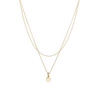 Elli Layer Mondstein Solitär Weiß 925 Sterling Silver goldfarben Damen