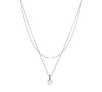Elli Layer Mondstein Solitär Weiß 925 Sterling Silver silberfarben Damen
