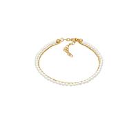 Elli Layer Muschelkernperle Elegant 925er Silber vergoldet 16 Damen