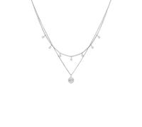 Elli Layer Plättchen Disc Sonne 925 Silber Weiß Damen