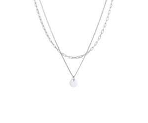 Elli Layer Plättchen Gliederkette 925 Silber silberfarben Damen