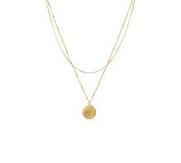 Elli Layer Plättchen Spirale 925 Sterling Silber vergoldet 40 Damen