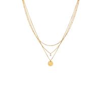 Elli Layer Plättchen Weiß 925 Sterling Silber vergoldet, mit Kristallen von Swarovski® goldfarben Damen