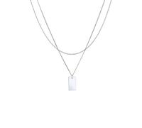 Elli Layer Rechteck Platte Gedreht 2-lagig 925 Silber silberfarben Damen