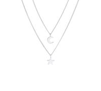Elli Layer Stern Mond Astro 2-lagig Trend 925 Silber silberfarben Damen