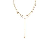 Elli Layer Sterne Kristallen von Swarovski® Weiß 925 Sterling Silber goldfarben Damen