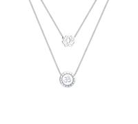 Elli Halskette Damen Lotusblume Om Mantra Symbol Layer-Look in 925 Sterling Silber