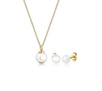 Elli Luxuriös Filigran Süßwasserzuchtperlen 925 Silber golfarben Damen