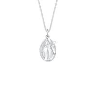 Elli Halskette Damen mit Marienbild Kreuz Anhänger in 925 Sterling Silber