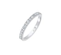 Fingerring ELLI "Bandring Memoire 925 Silber, mit Kristallen von Swarovski" Gr. 56, silber, Fingerringe, Damen, 56mm,mit Steinen, Silber 925 (Sterlingsilber), 2,2mm, Fingerring (29531243-56) silber