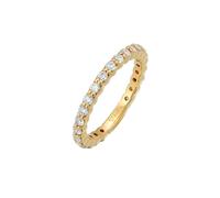 Elli Ring Damen Band Memoire Funkelnd mit Zirkonia Kristallen in 925 Sterling Silber