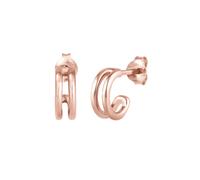 Elli Mini Creolen Basic Minimal Trend Geo 925 Silber rosefarben Damen