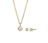 Elli mit Kristallen von Swarovski® Weiß 925 Sterling Silber golfarben Damen