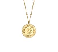 Elli Münze Ornament Vintage 925 Silber goldfarben Damen